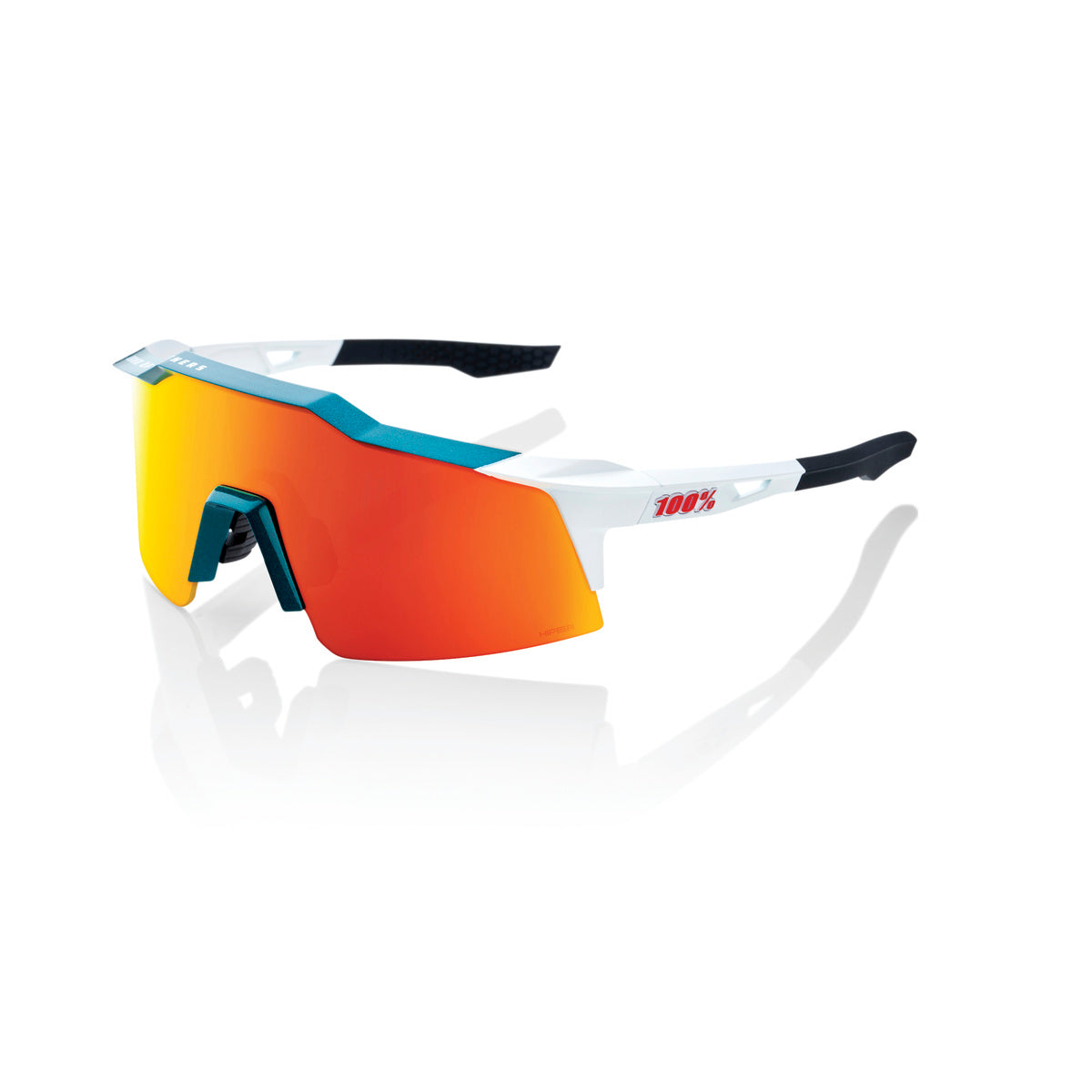 SPEEDCRAFT SL - Gloss Metallic Bora / Matte White - HiPER Red Multilayer Mirror Lens